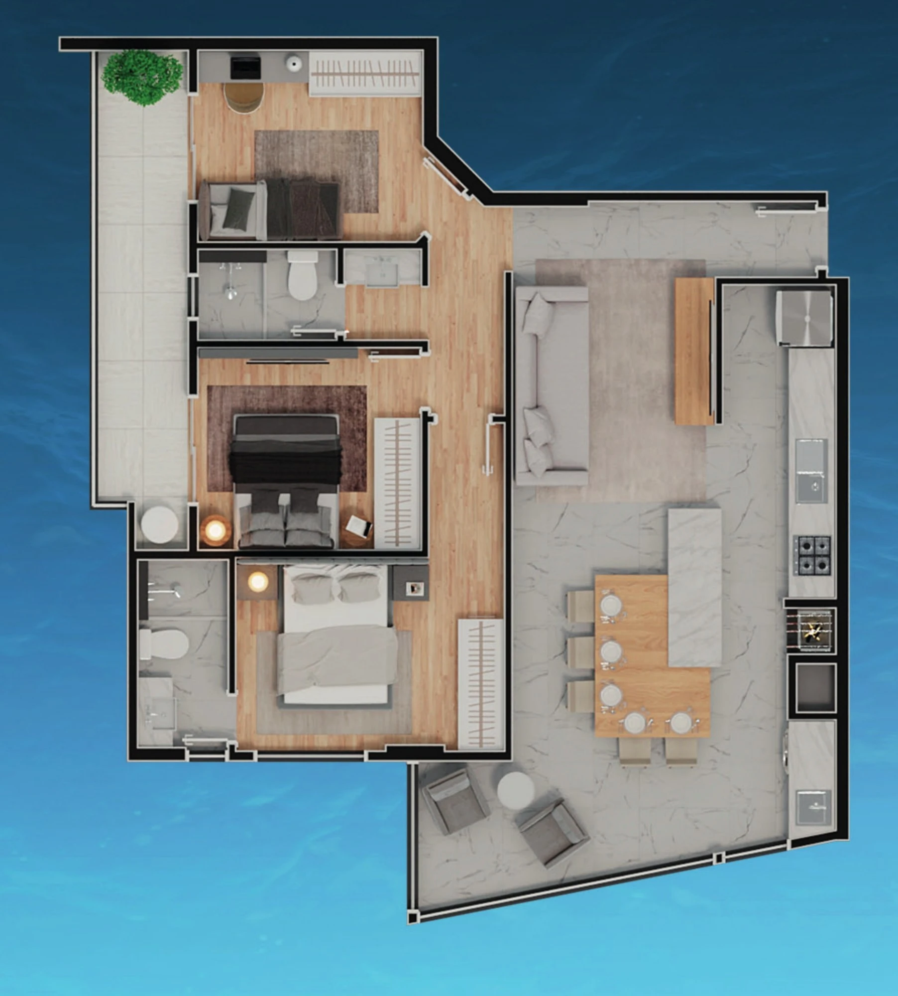 Planta 94 m²